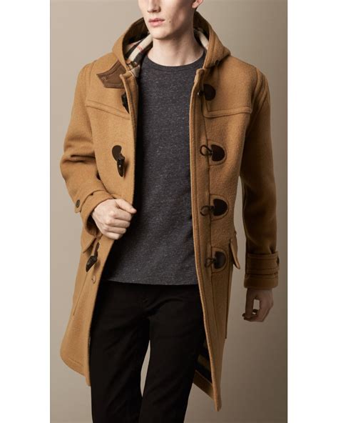 oversize wool duffle coat burberry|burberry duffle coat men.